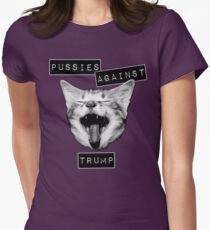 Pussies Against Trump Grey Women's Fitted T-Shirt