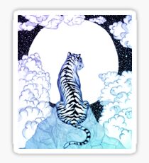 Ombre Tiger Moon Sticker
