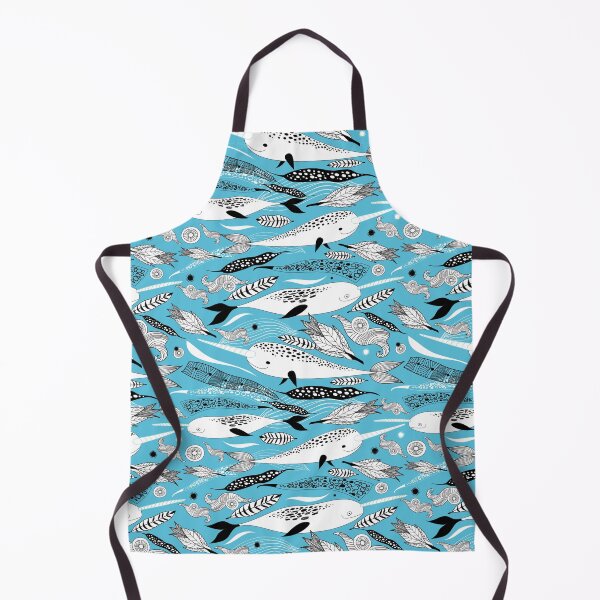 Item preview, Narwhals In Blue designed and sold by Pink Pineapple Works.