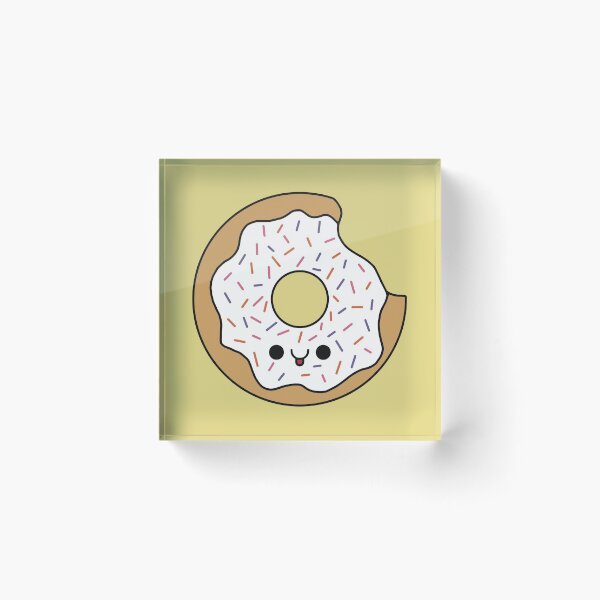 Item preview, Cute Vanilla Donut - Kawaii Donut designed and sold by KawaiiByDice.