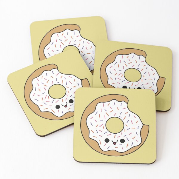 Item preview, Cute Vanilla Donut - Kawaii Donut designed and sold by KawaiiByDice.