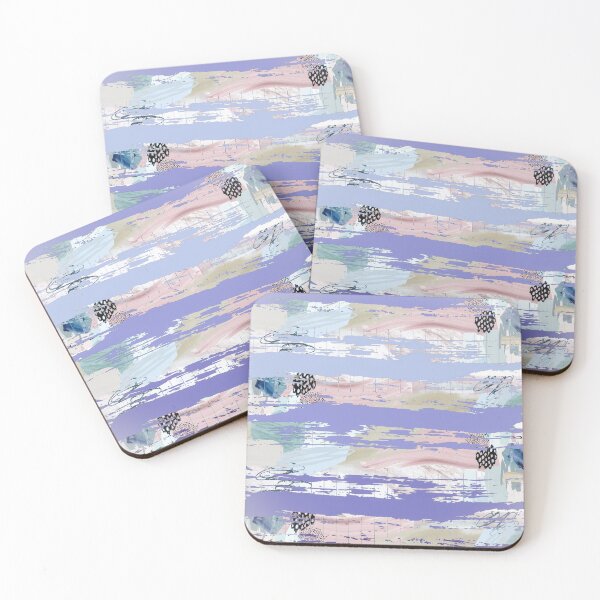 Item preview, Acrylic Stripped Brush Strokes Collage Patterned designed and sold by Designs By YL.
