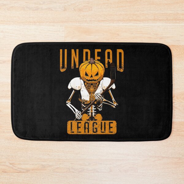 Item preview, Undead Ice Hockey League Player Halloween Pumpkin Skeleton designed and sold by GrandeDuc.