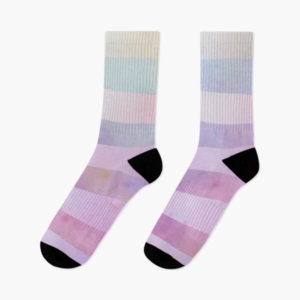 Item preview, Abstract Rainbow Flowers Watercolor And Ribbon Stripes In Shades of Pink designed and sold by IZiets.