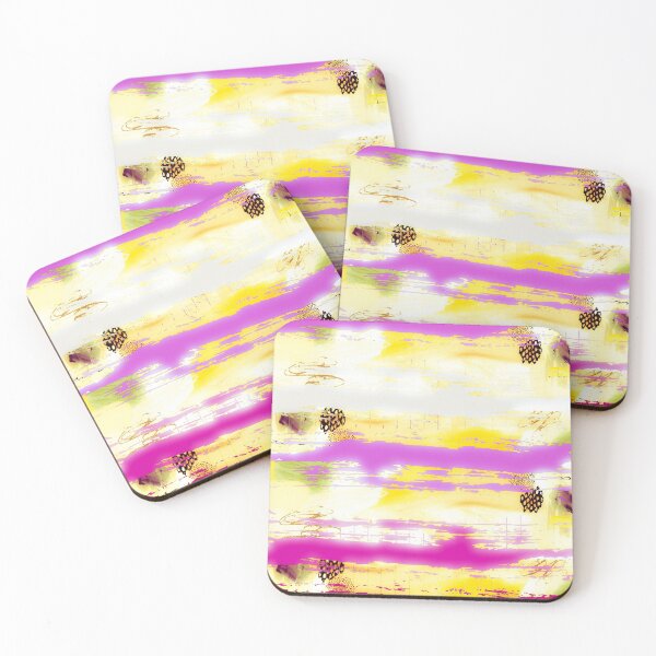 Item preview, Acrylic Stripped Brush Strokes Collage Patterned designed and sold by Designs By YL.