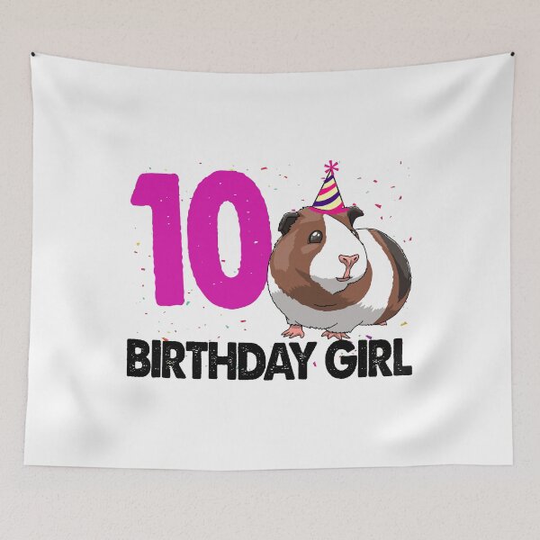 Item preview, Birthday Girl 10 Guinea Pig designed and sold by Bendthetrend.
