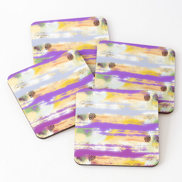 Item preview, Acrylic Stripped Brush Strokes Collage Patterned designed and sold by Designs By YL.