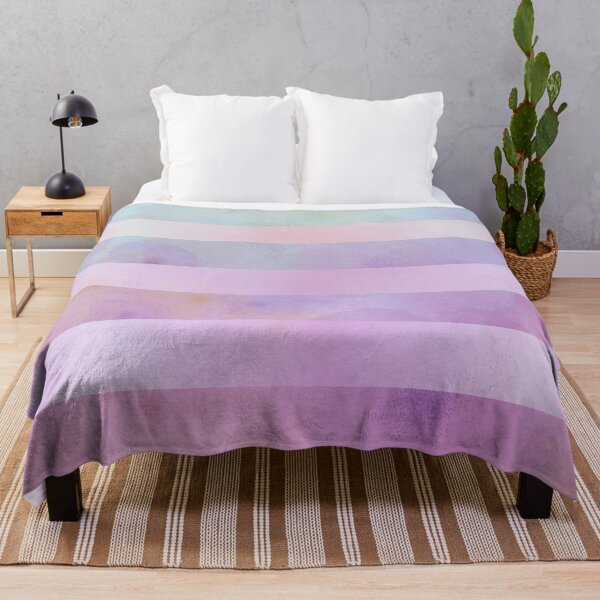 Item preview, Abstract Rainbow Flowers Watercolor And Ribbon Stripes In Shades of Pink designed and sold by IZiets.