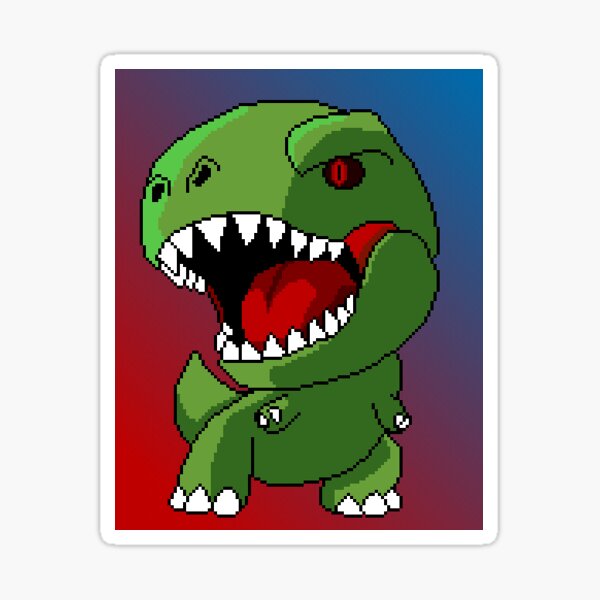 Pixel roxo brilhante t rex tyrannosaurus personagem de dinossauro