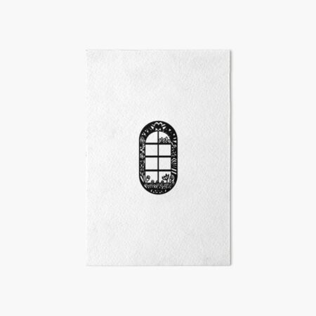 Flower Window Art Board Print