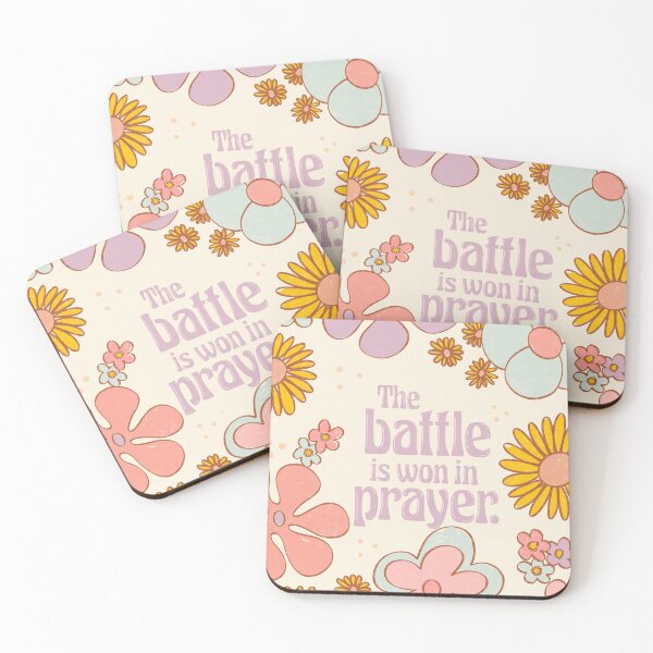 Item preview, The battle is won in prayer, Christian encouragement, designed and sold by DesertAloha.