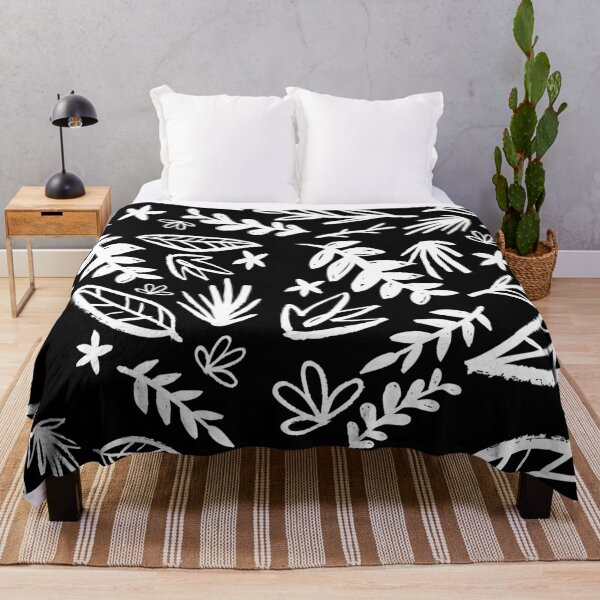 Item preview, Black and white floral pattern with wilted flowers designed and sold by KIKAIA  The Label.