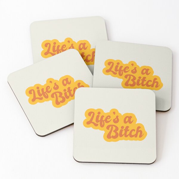 Item preview, Life's a Bitch - Yellow Background designed and sold by Mary Elle Arduino.