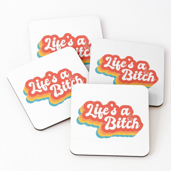Item preview, Life's a Bitch - Retro Background designed and sold by Mary Elle Arduino.