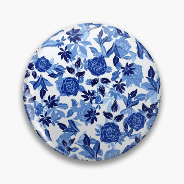 Item preview, Serena Blue Floral Pattern designed and sold by bonfimarts.