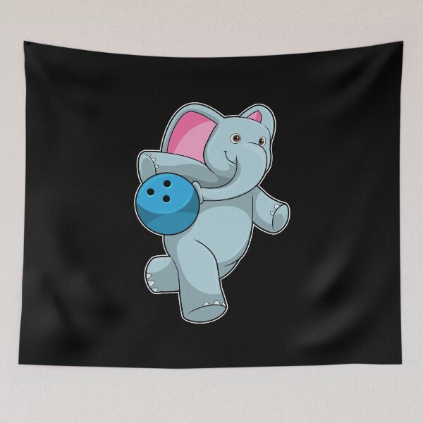 Item preview, Elephant at Bowling with Bowling ball designed and sold by Snabdesign84.