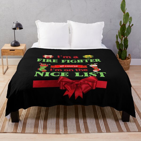 Item preview,  I'm A FIRE FIGHTER Of Course I'm On The Nice List, Funny FIREFIGHTER, Christmas Cheer, Happy Holidays designed and sold by Sun Sand & Sea Art.