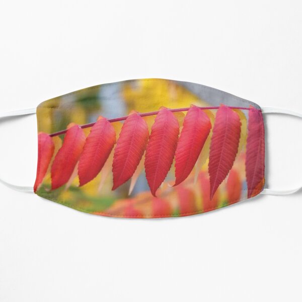Red Leaves Of A Virginia Sumac Flat Mask