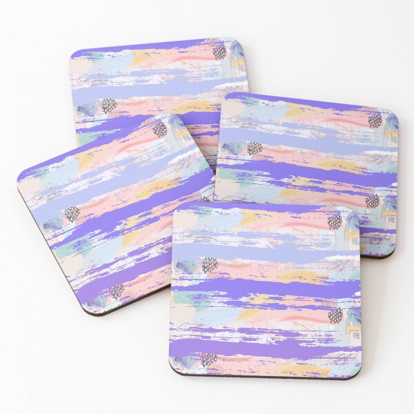 Item preview, Acrylic Stripped Brush Strokes Collage Patterned designed and sold by Designs By YL.