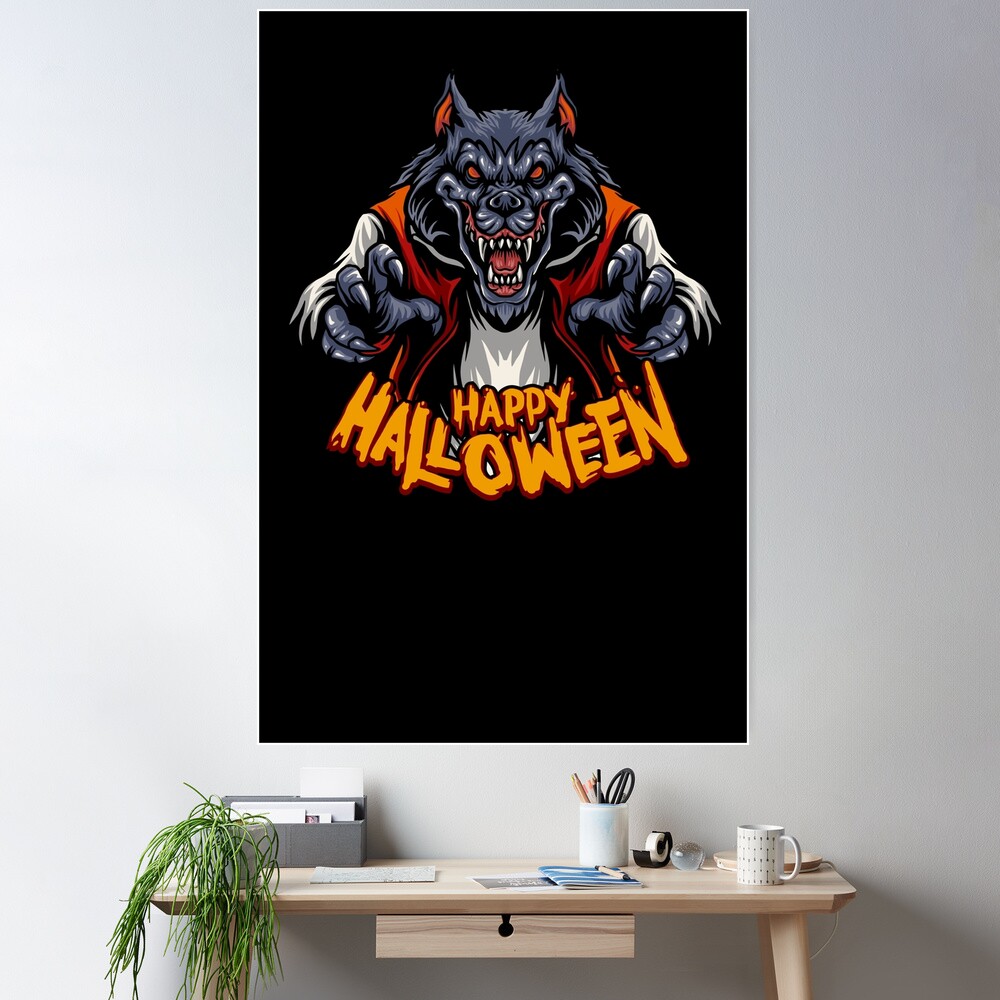 Halloween Thriller Night Werewolf Poster for Sale by loganferret