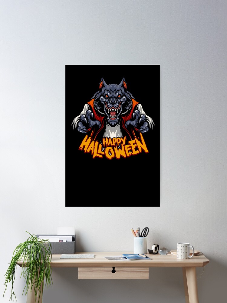 Halloween Thriller Night Werewolf Poster for Sale by loganferret