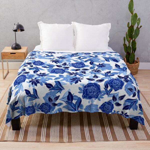 Item preview, Serena Blue Floral Pattern designed and sold by bonfimarts.