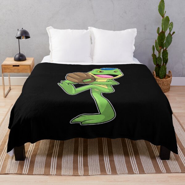 Item preview, Frog at Baseball with Gloves designed and sold by Snabdesign84.