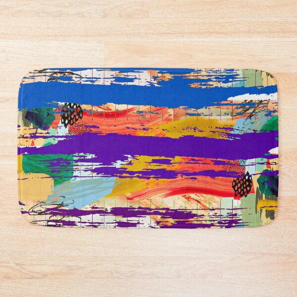 Item preview, Acrylic Stripped Brush Strokes Collage Patterned designed and sold by Designs By YL.