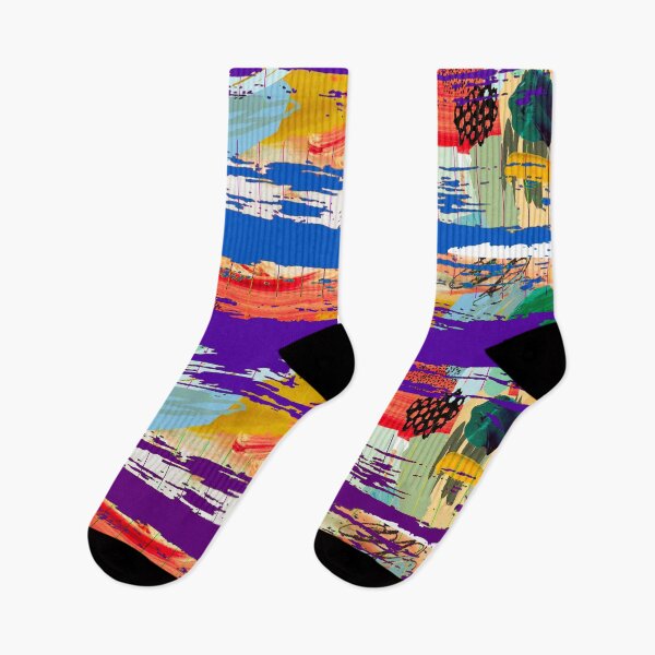 Item preview, Acrylic Stripped Brush Strokes Collage Patterned designed and sold by Designs By YL.