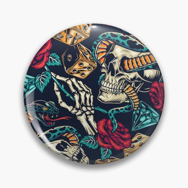 Item preview, skulls and snakes designed and sold by LebrehDesign.