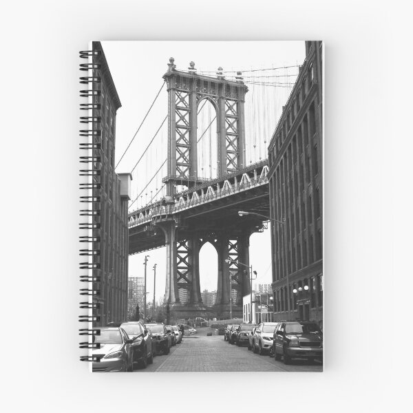 Item preview, New York Streets, Streets, New York, Brooklyn Bridge, Black and White designed and sold by Magic Love Art Print.