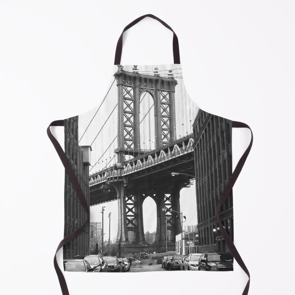 Item preview, New York Streets, Streets, New York, Brooklyn Bridge, Black and White designed and sold by Magic Love Art Print.