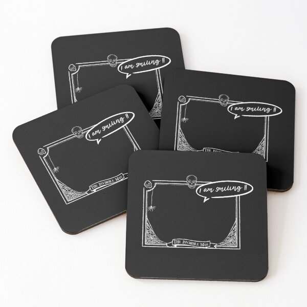 Item preview, Smiling Invisible Man with black background designed and sold by Crystal Raymond.