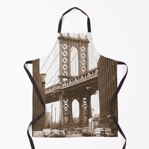 Item preview, New York Streets, Streets, New York, Brooklyn Bridge, Sepia designed and sold by Magic Love Art Print.