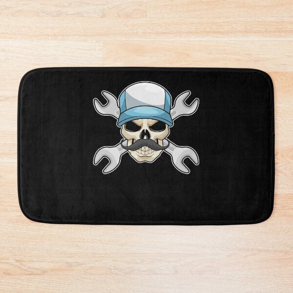Item preview, Skull with Mustache & Wrench designed and sold by Snabdesign84.
