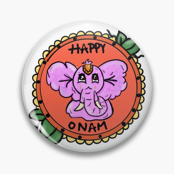 Item preview, Happy Onam Elephant  designed and sold by BioLushGraphics.