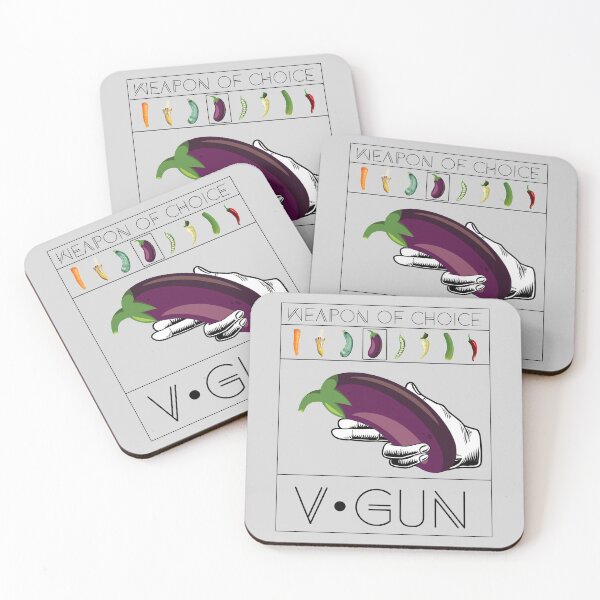 Item preview, GO VEGAN - V GUN _ WEAPON OF CHOICE _ EGGPLANT designed and sold by PagotoCaroto.