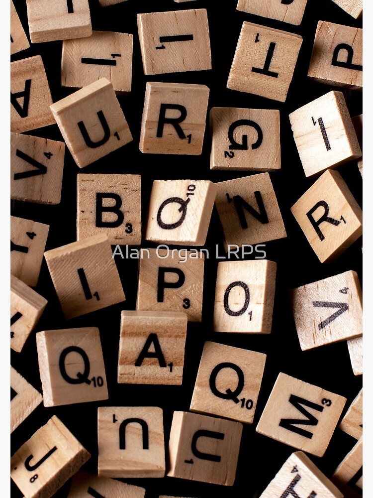 "Wooden Letter Tiles Explosion!" Spiral Notebook for Sale by