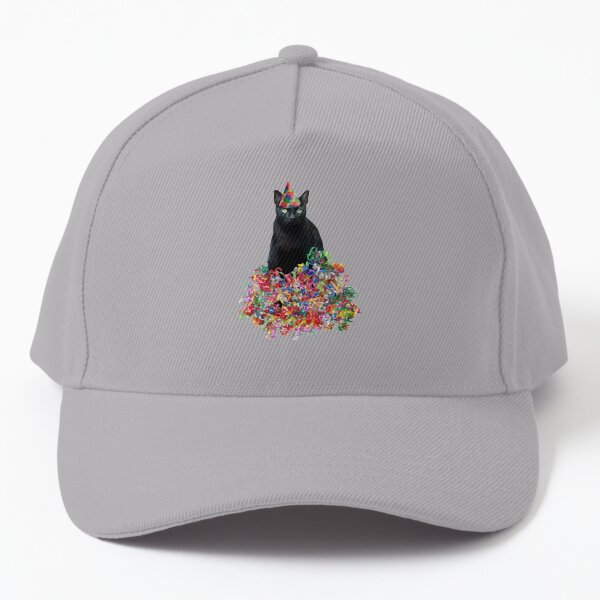 Black Cat Ribbons Baseball Cap