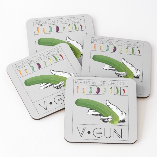 Item preview, GO VEGAN - V GUN _ WEAPON OF CHOICE _ CUCUMBER designed and sold by PagotoCaroto.