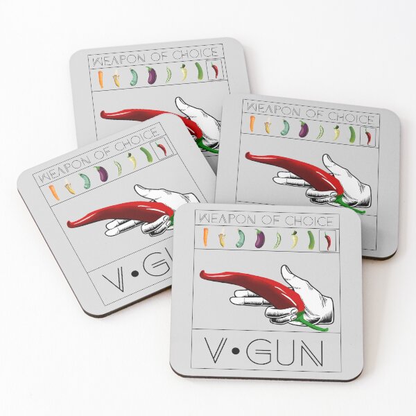 Item preview, GO VEGAN - V GUN _ WEAPON OF CHOICE _ CHILI PEPPER designed and sold by PagotoCaroto.