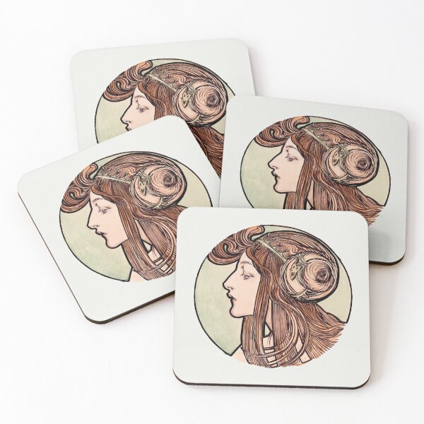 Artikelvorschau, Portrait Frauen Jugendstil entworfen und verkauft von Print Fone.