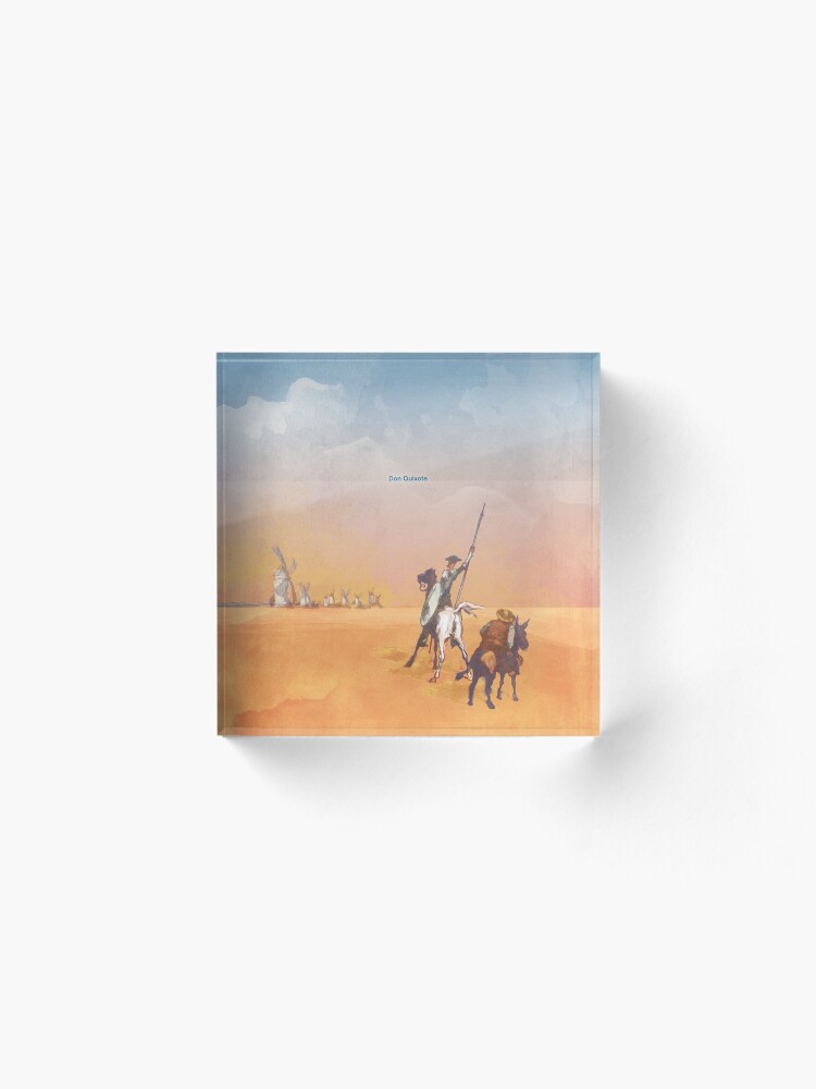 Alternate view of Don Quixote - Miguel de Cervantes Acrylic Block