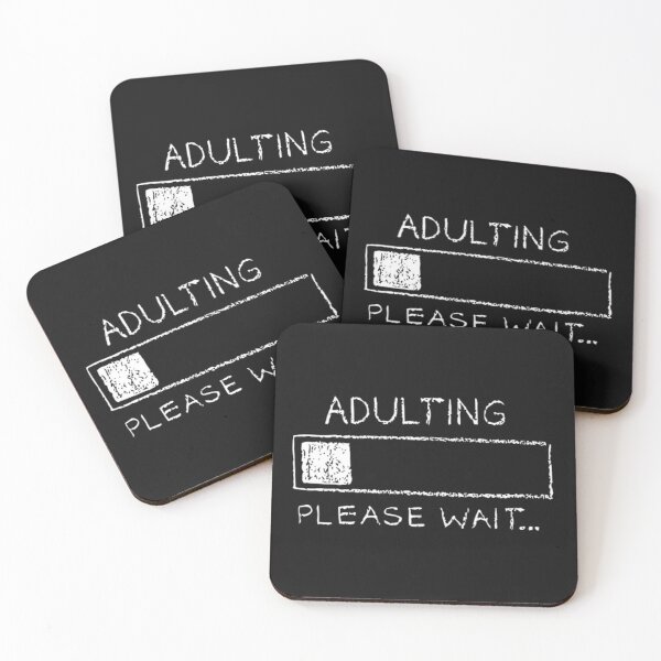 Item preview, Adulting... please wait adulting charging  designed and sold by Giovanni's  Brown Quotes.