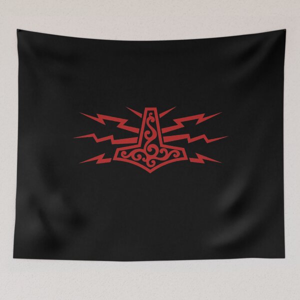 Item preview, Viking Thors Hammer Norse Pagan Mjolnir Lightning Red  designed and sold by BluePagan.