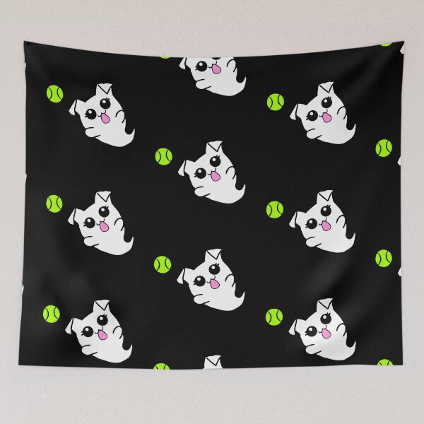 Item preview, Cute Halloween playful chibi dog ghost kawaii halloween 2021 designed and sold by NerdyChibi.
