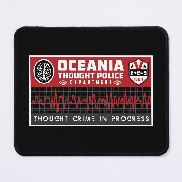Item preview, Thought Crime In Progress Sign 1984 Dystopian 2+2=5 designed and sold by twHistory.