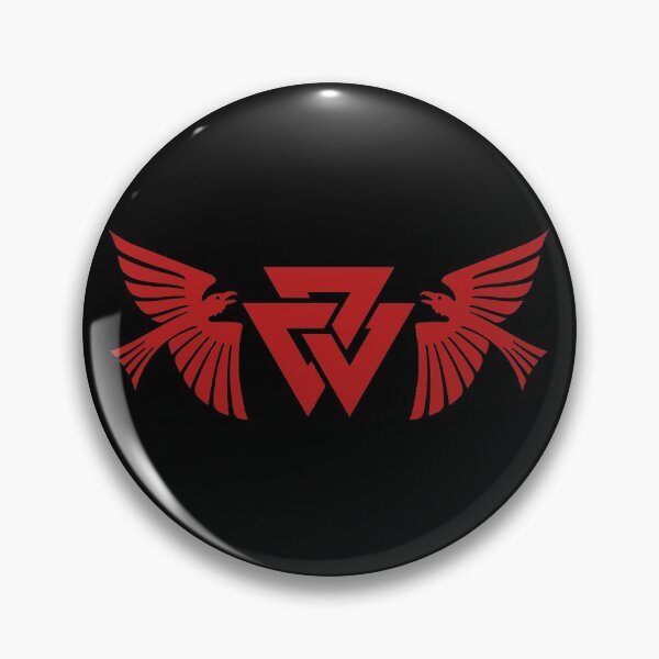 Aperçu de l'œuvre Norse Viking Ravens Valknut Rouge créée et vendue par BluePagan.