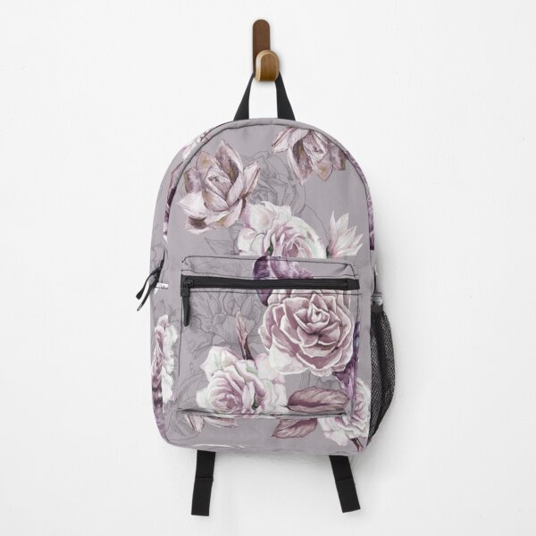 Item preview, floral pattern, handmade watercolor flowers, linear flowers, peony, roses, magnolia, lotus, all over pattern for fashion designed and sold by TeeFashionShop.