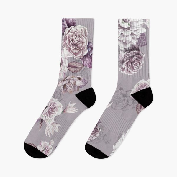 Item preview, floral pattern, handmade watercolor flowers, linear flowers, peony, roses, magnolia, lotus, all over pattern for fashion  designed and sold by TeeFashionShop.